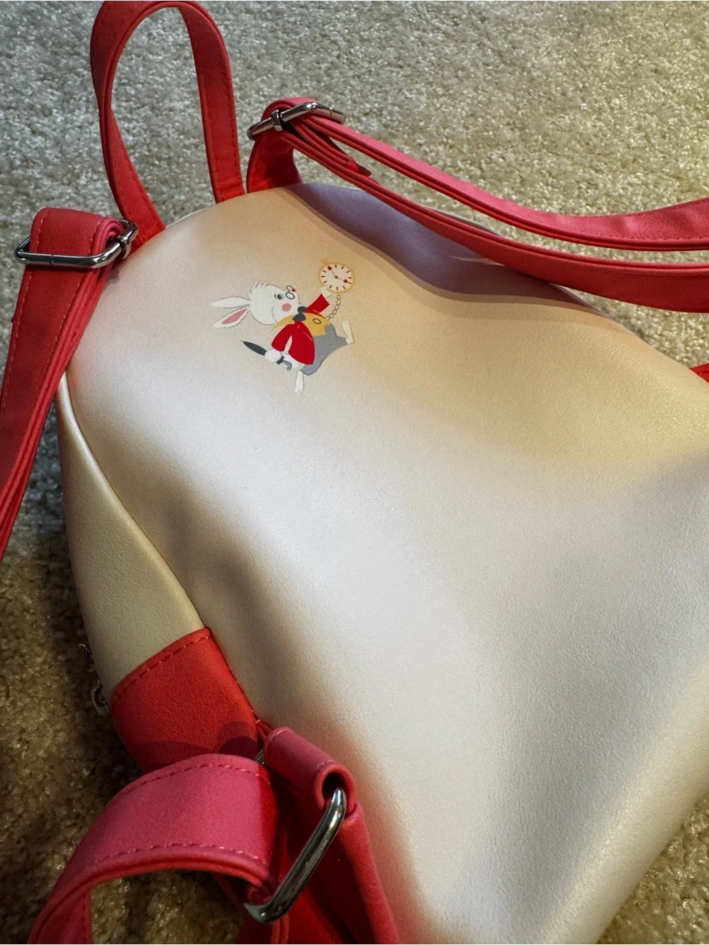 Loungefly Kids Alice in Wonderland Cream Pink Mini Backpack